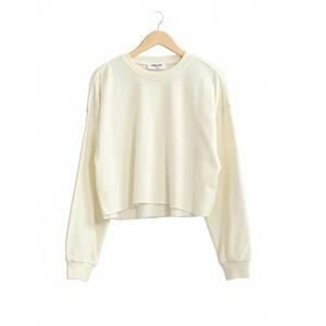 NEW HYFVE drop shoulders crop sweatshirt in cream